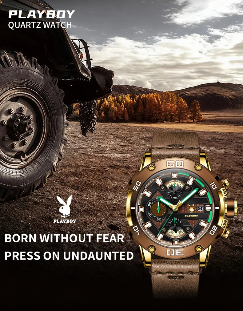 Orologi cronografici da uomo PLAYBOY, resistenti all&