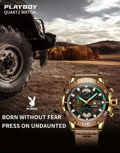 Orologi cronografici da uomo PLAYBOY, resistenti all&
