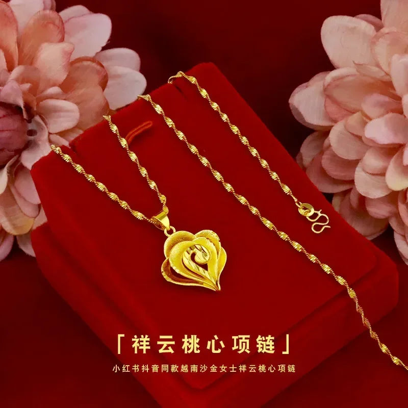  gold necklace AU999 real gold