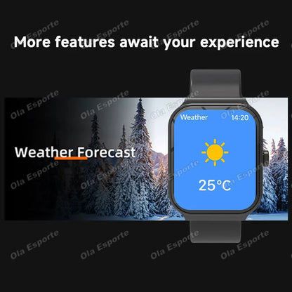 OLA ESPORTE Rectangle Unisex Smart Watch for Android or iOS