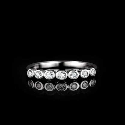 18K Gold &amp; Moissanite Seven-star Ring