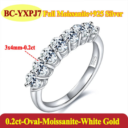 Luxury 0.3ct oval Certified Moissanite Rings For Woman 925 Sterling Silver Jewelry Gift Woman&