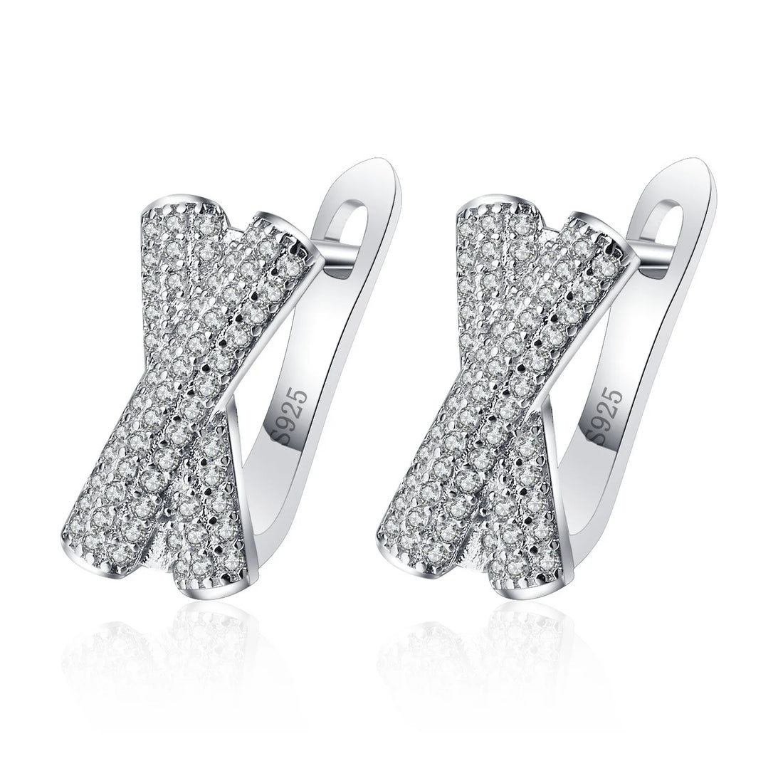 New 925 Sterling Silver Earrings Moissanite Beautiful Fashion for Women Wedding Jewelry Classic Female Accessories Gifts party