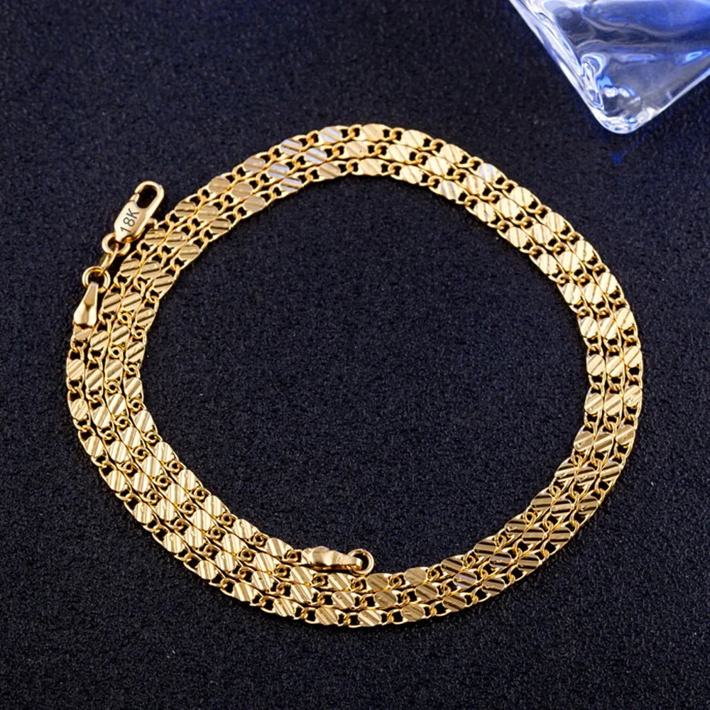 18K &amp; Sterling Silver Chain Necklace