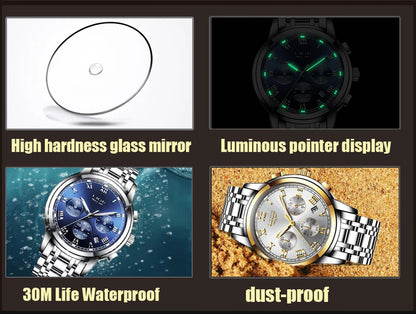 LIGE Relojes Hombre Chronograph Watch