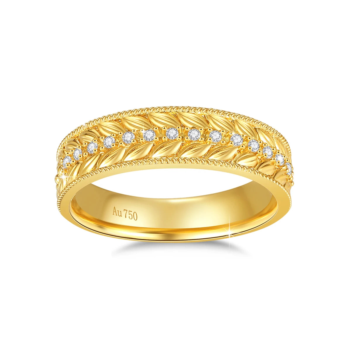 Genuine 100 18K Gold Ring AU750 