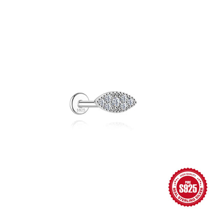 AIDE Certified Moissanite Earrings 925 Sterling Silver Piercing Woman Jewelry Water drops stars moon tassels flowers leaves Gift