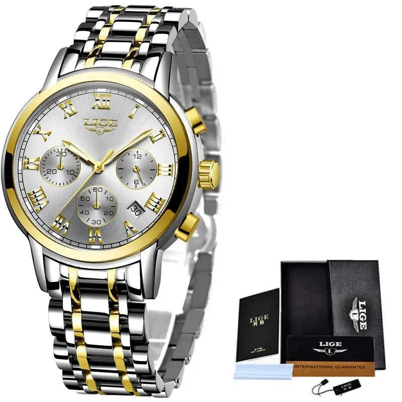 LIGE Relojes Hombre Chronograph Watch