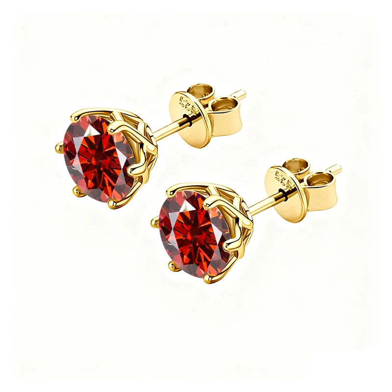 Promotion 100% Real GRA Moissanite Earrings Stud With 2 Certificates VVS1 Sterling Silver For Women 18K Fine Jewelry