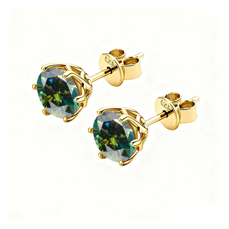 Promotion 100% Real GRA Moissanite Earrings Stud With 2 Certificates VVS1 Sterling Silver For Women 18K Fine Jewelry