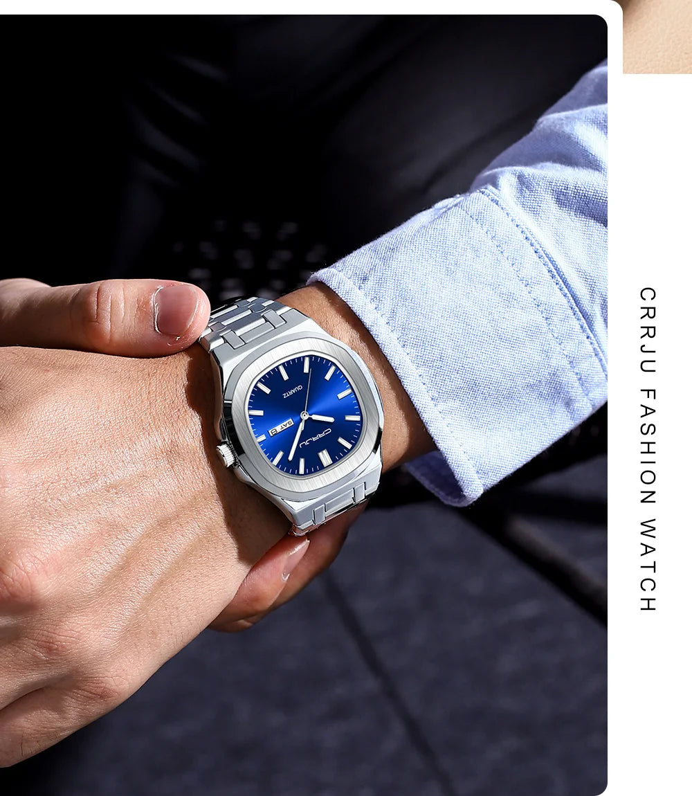 Orologio da uomo in acciaio inossidabile CRRJU