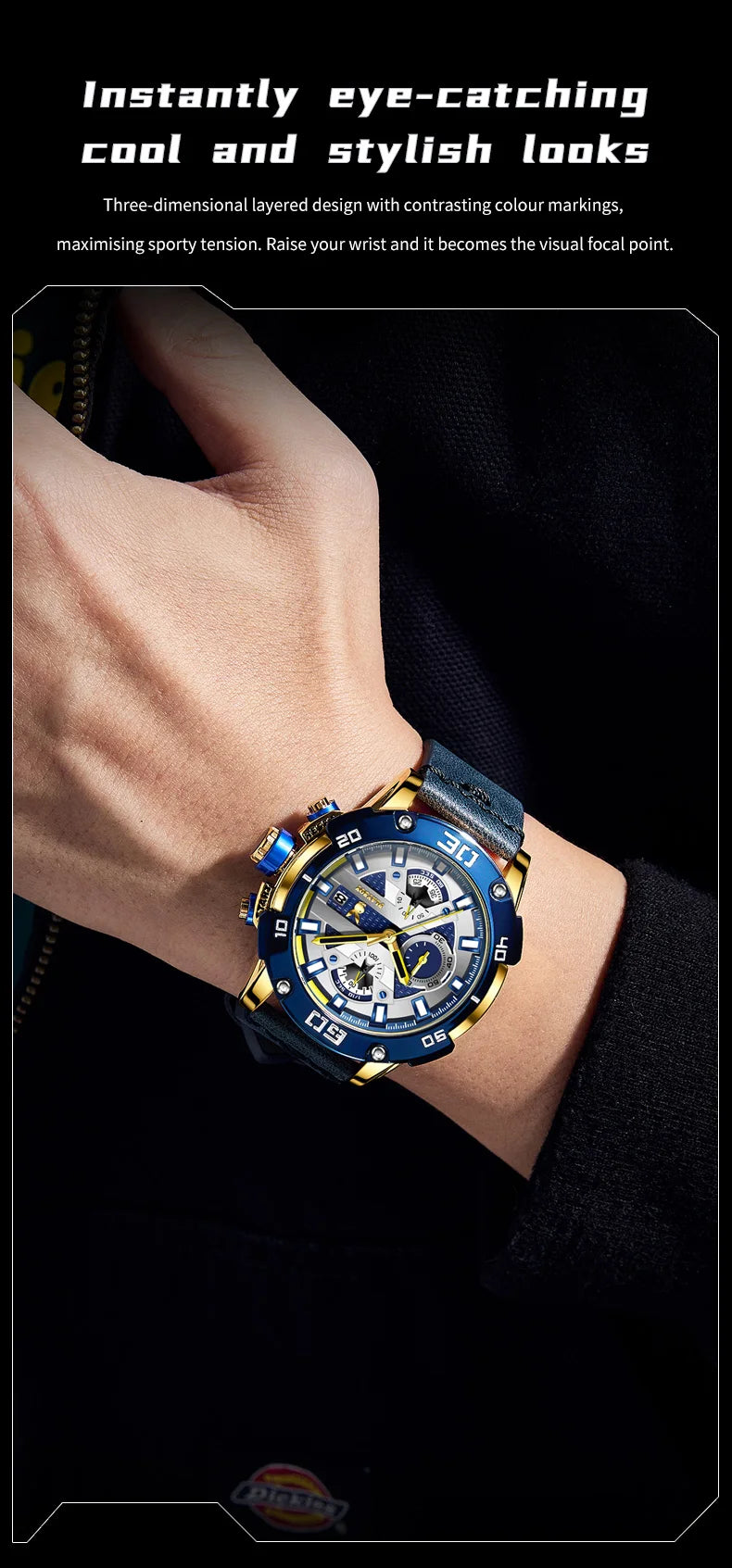 Orologi cronografici da uomo PLAYBOY, resistenti all&
