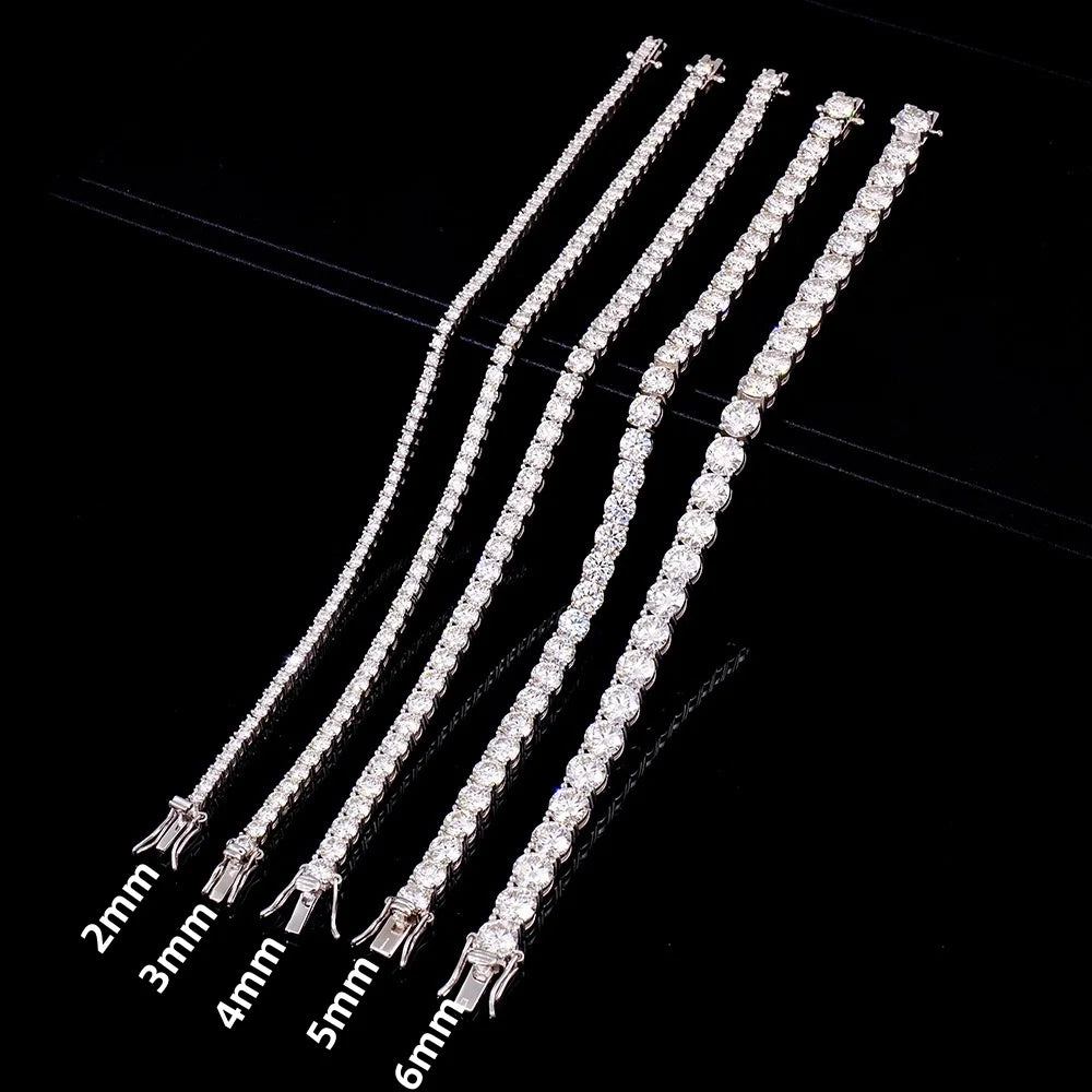 The Classic 925 Sterling Silver Moissanite Tennis Bracelet