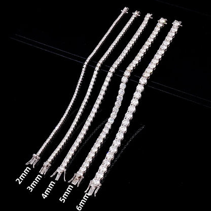 The Classic 925 Sterling Silver Moissanite Tennis Bracelet