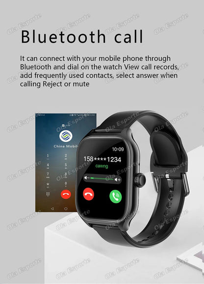 OLA ESPORTE Rectangle Unisex Smart Watch for Android or iOS