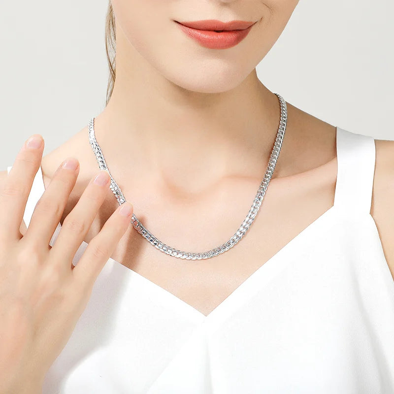 DOTEFFIL 18K Gold &amp; Sterling Silver Necklace and Bracelet