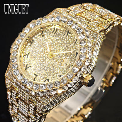 UNIGUET Herren-Hip-Hop-Uhr