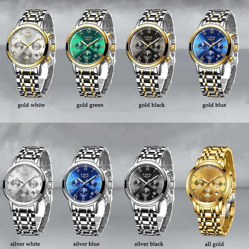 LIGE Relojes Hombre Chronograph Watch