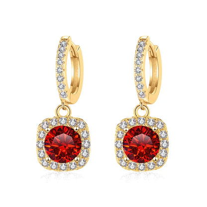 JoyceJelly 1ct GRA Certified Moissanite Earrings Color VVS D Solid Sterling Silver 925 18K Gold Plated