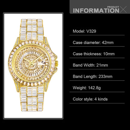 Reloj Iced Out para hombre MISSFOX