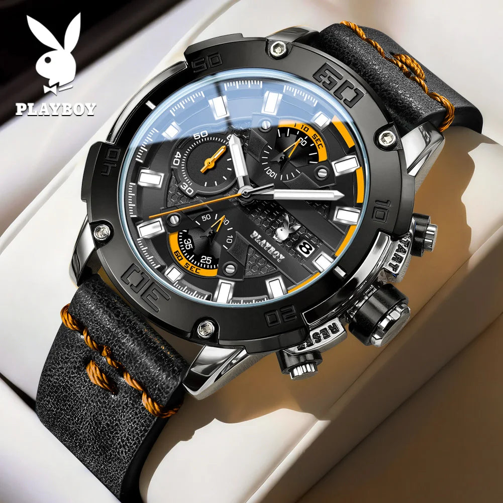 Orologi cronografici da uomo PLAYBOY, resistenti all&