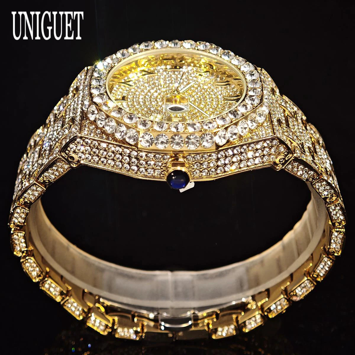 UNIGUET Herren-Hip-Hop-Uhr