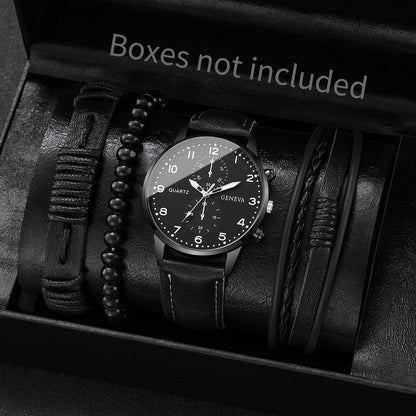 RUNERR Set Orologio da Uomo Nero