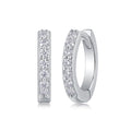 JIUZUAN Certified 925 Silver with 18K Gold-Plated Moissanite Hoop Earrings Sparkling Wedding Fine Jewelry Earrings for Women