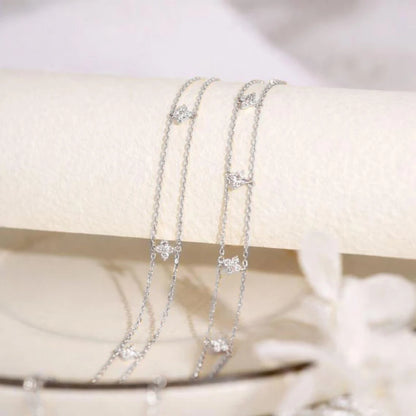 EHHAI Moissanite Clover Flower Bracelet