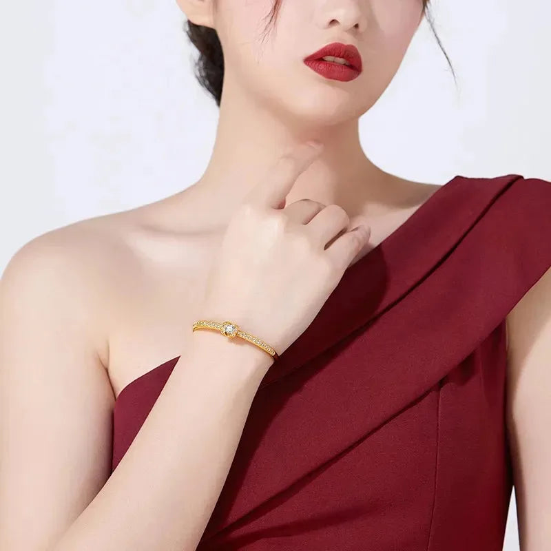 AU999 Gold Bracelet Diamond