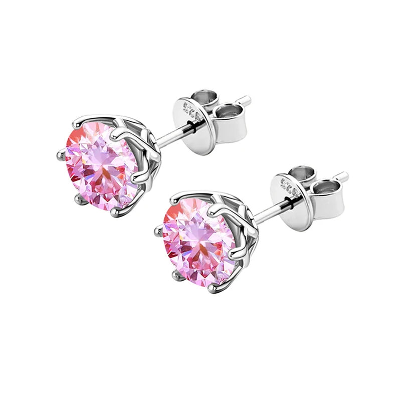 Promotion 100% Real GRA Moissanite Earrings Stud With 2 Certificates VVS1 Sterling Silver For Women 18K Fine Jewelry