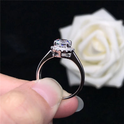 18K Gold Moissanite Solitaire Engagement Ring