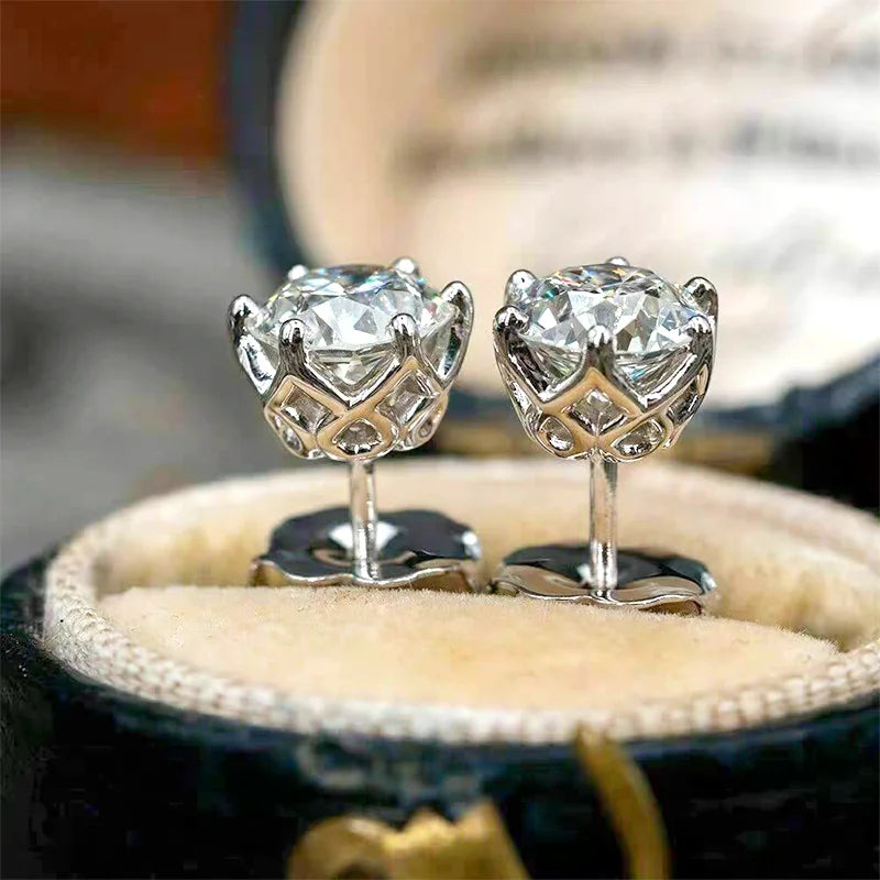 Real D Color GRA Moissanite Earring