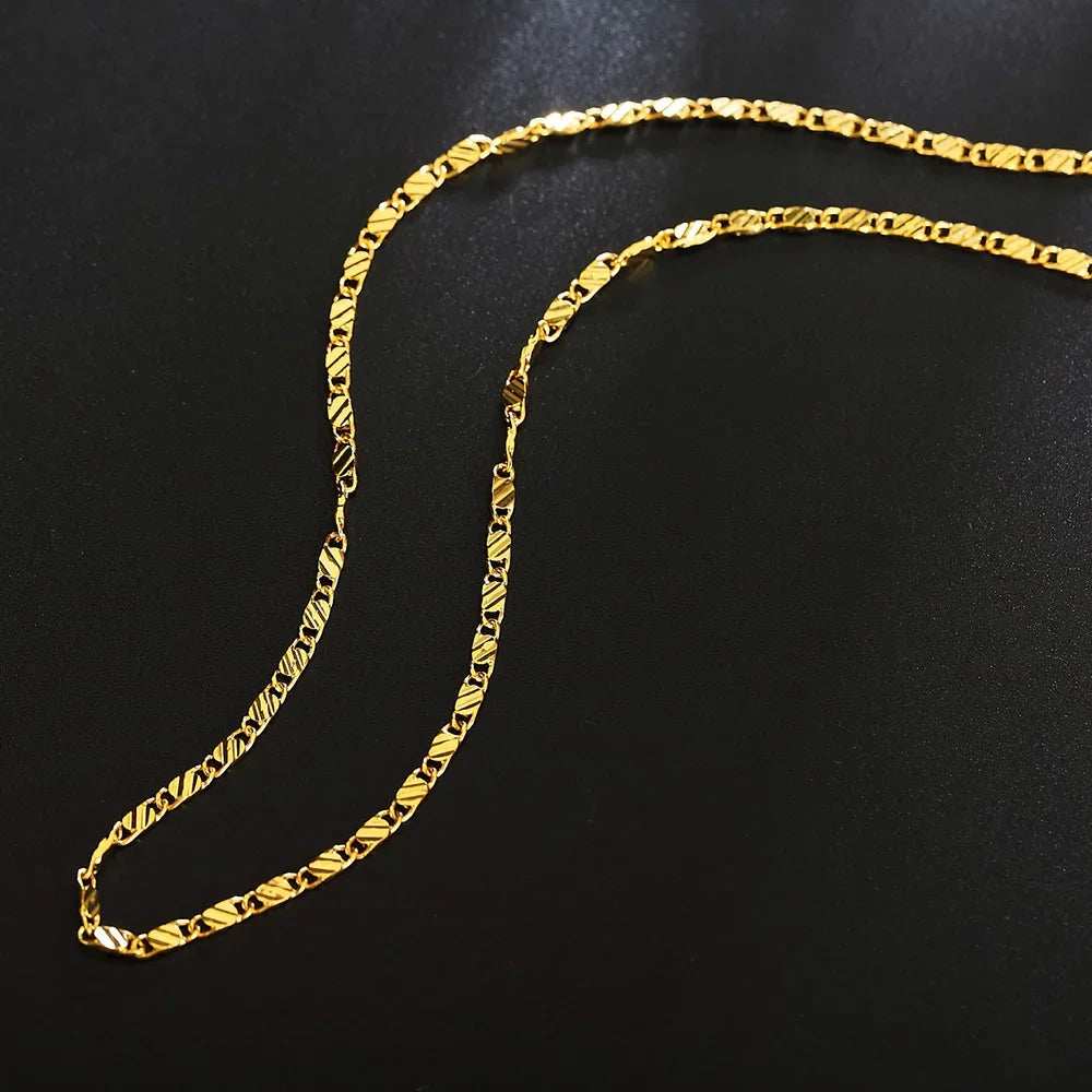 18K &amp; Sterling Silver Chain Necklace
