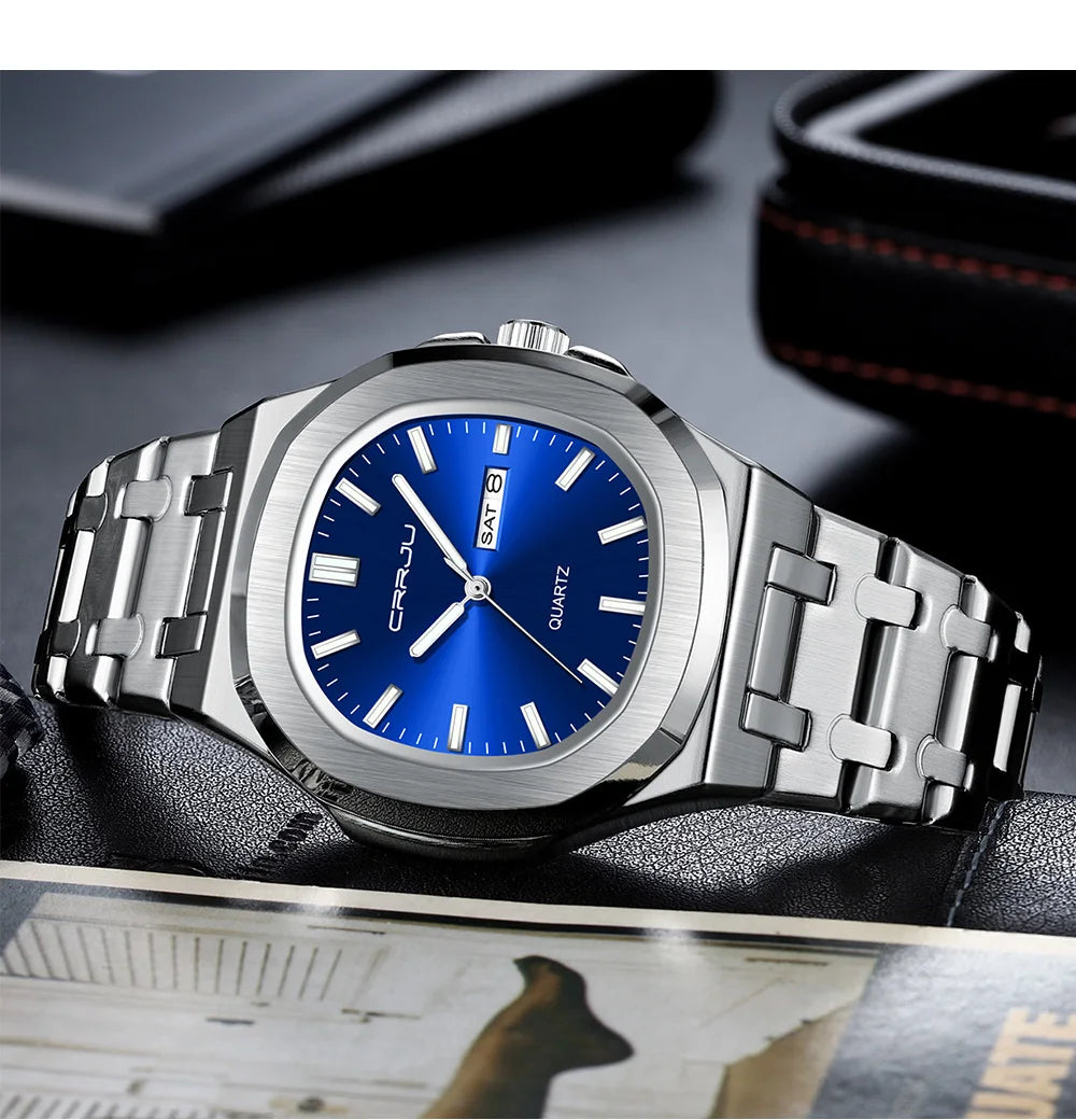 Orologio da uomo in acciaio inossidabile CRRJU