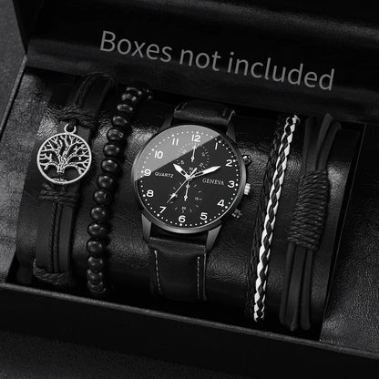 RUNERR Set Orologio da Uomo Nero