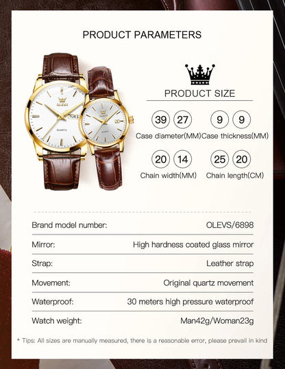 OLEVS Couples Watch