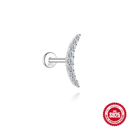 AIDE Certified Moissanite Earrings 925 Sterling Silver Piercing Woman Jewelry Water drops stars moon tassels flowers leaves Gift
