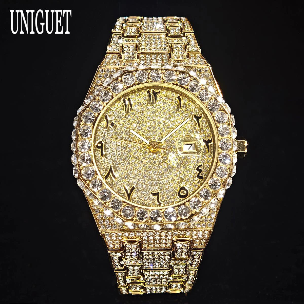 UNIGUET Herren-Hip-Hop-Uhr