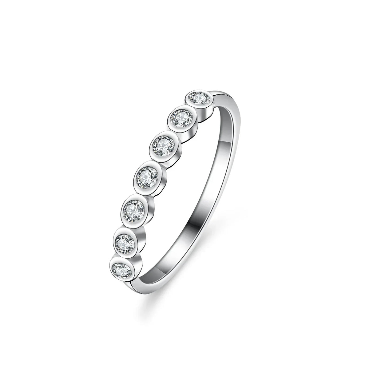 18K Gold &amp; Moissanite Seven-star Ring