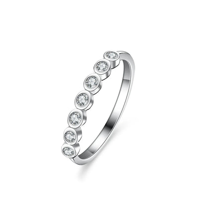 18K Gold &amp; Moissanite Seven-star Ring