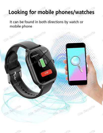 OLA ESPORTE Rectangle Unisex Smart Watch for Android or iOS