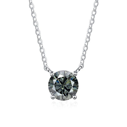 NEETIM Colorful 925 Sterling Silver &amp; Moissanite Necklace