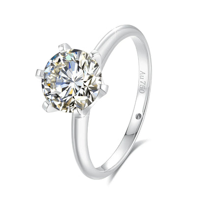 AU750 18K Yellow Gold Moissanite
