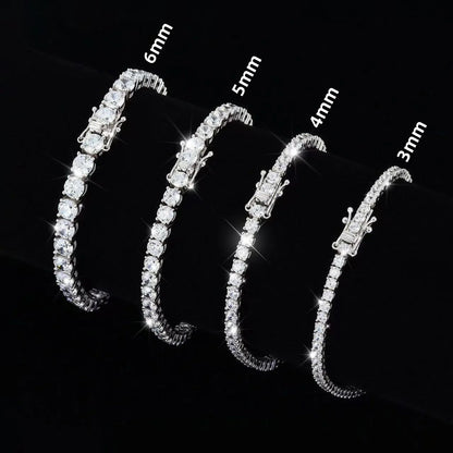 The Classic 925 Sterling Silver Moissanite Tennis Bracelet