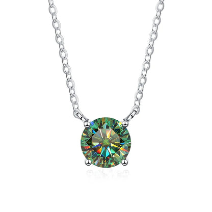 NEETIM Colorful 925 Sterling Silver &amp; Moissanite Necklace