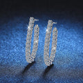 Full Moissanite Earrings for Women S925 Sterling Sliver with 18k Gold Plated Ear Stud Wedding Earring Luxury Jewelry Gift