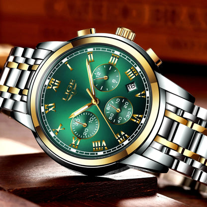 LIGE Relojes Hombre Chronograph Watch