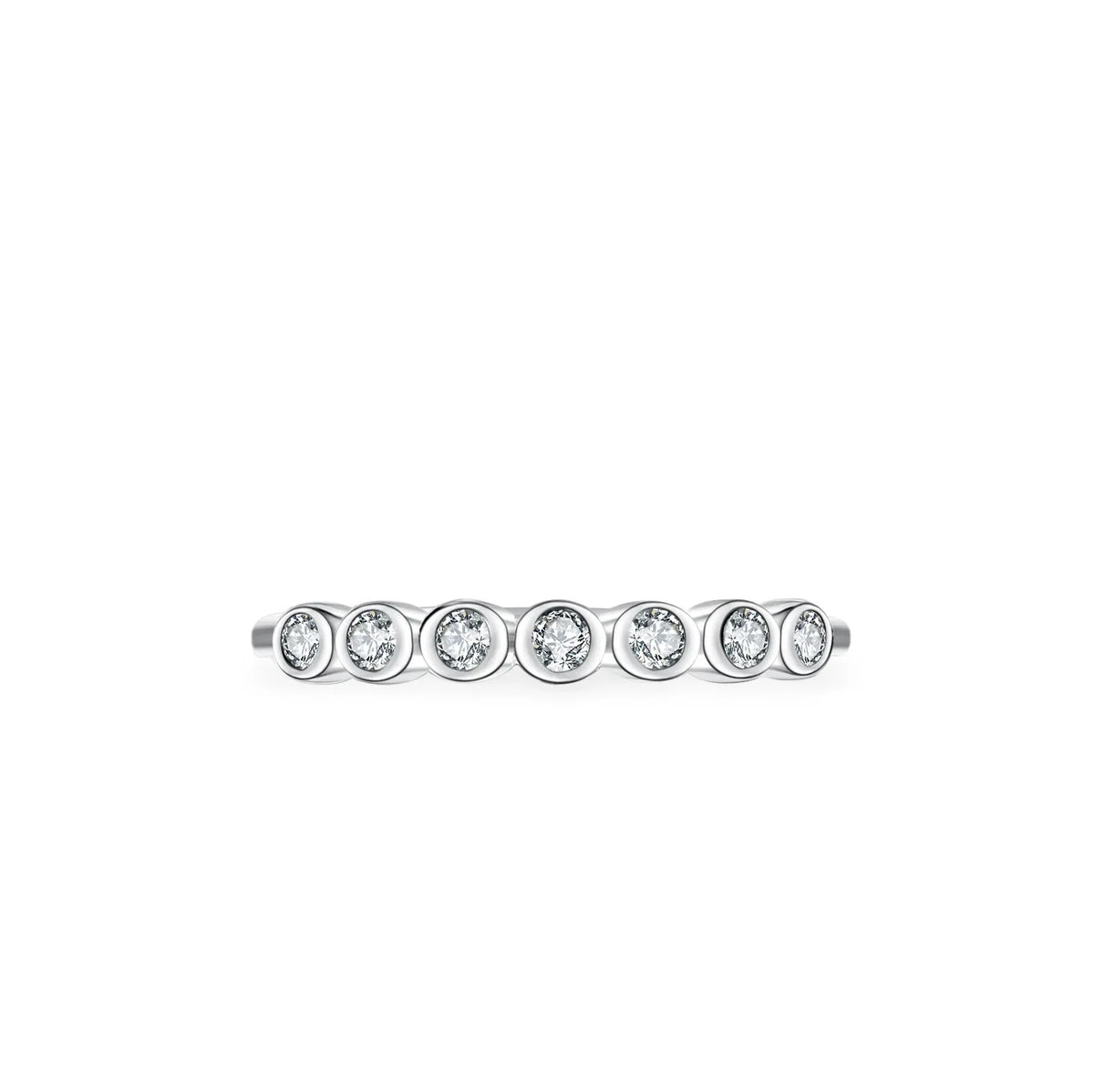 18K Gold &amp; Moissanite Seven-star Ring