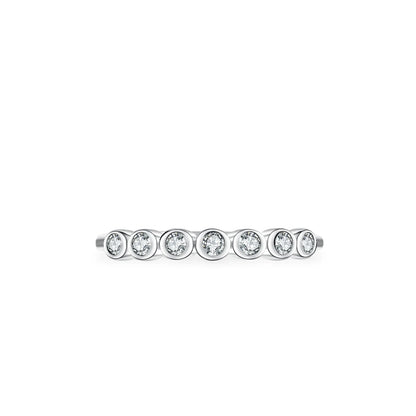 18K Gold &amp; Moissanite Seven-star Ring